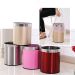 Đặt mua thùng rác thép sơn đỏ viền inox trắng